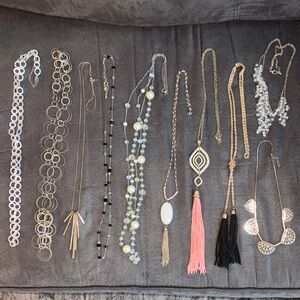 Elegant Gold and Silver Necklace Set